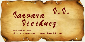 Varvara Viciknez vizit kartica